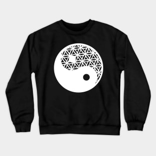 Flower of Life - Yin Yang - Balance - Diving Feminine - Divine Masculine Crewneck Sweatshirt